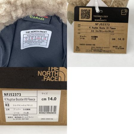  THE NORTH FACE ザノースフェイス キッズ ブーツ ヌプシ ブーティ VII フリース サイズ14cm NFJ52373 ベージュ