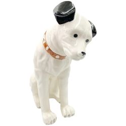 〇〇 Victor ビクタ ビクター 犬 ニッパー 陶器 42cm ホワイト Bランク