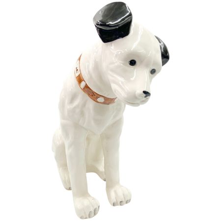  Victor ビクタ ビクター 犬 ニッパー 陶器 42cm ホワイト