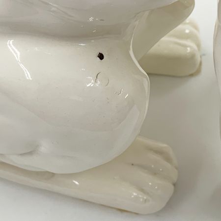  Victor ビクタ ビクター 犬 ニッパー 陶器 42cm ホワイト