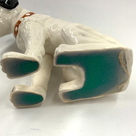  Victor ビクタ ビクター 犬 ニッパー 陶器 42cm ホワイト