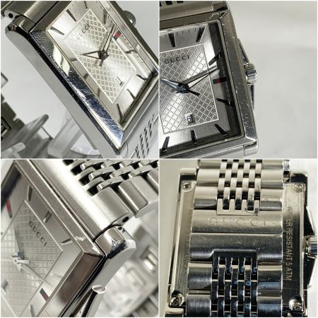  GUCCI グッチ Gタイム レクタングル 腕時計 138.4 シルバー 現状渡し 