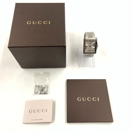 GUCCI グッチ Gタイム レクタングル 腕時計 138.4 シルバー 現状渡し 