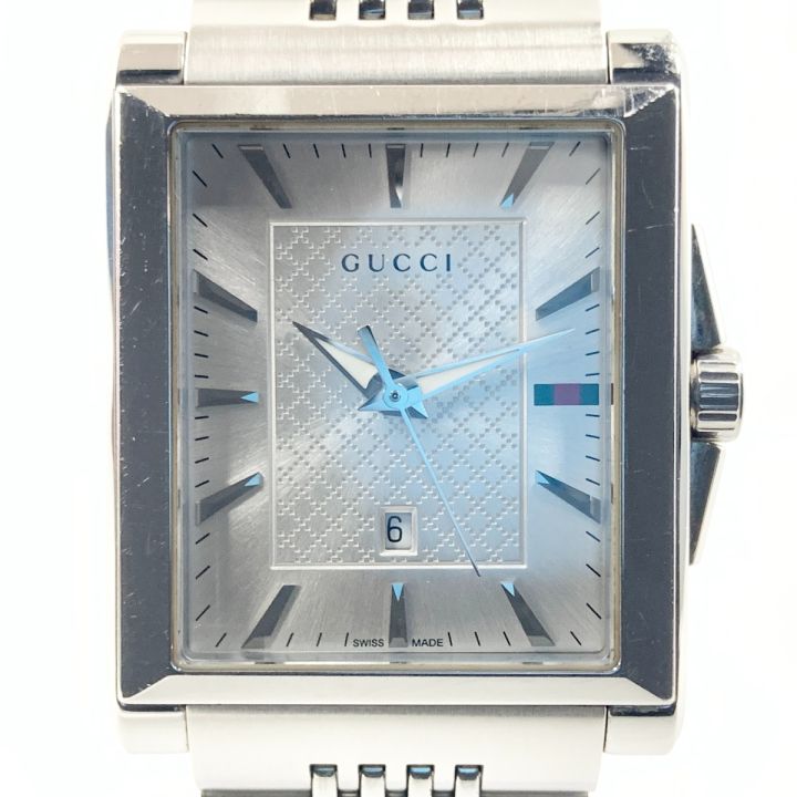 GUCCI グッチ Gタイム レクタングル 腕時計 138.4 シルバー 現状渡し