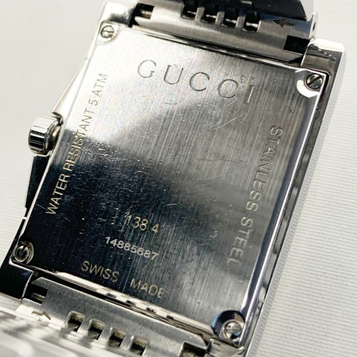 GUCCI グッチ Gタイム レクタングル 腕時計 138.4 シルバー 現状渡し
