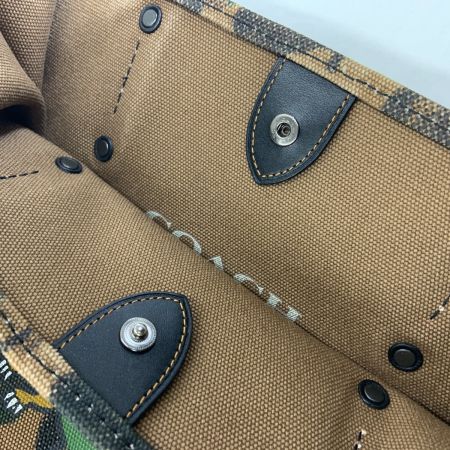  COACH コーチ レキシー トート 42 カモフラ柄 迷彩 恐竜プリント トートバッグ 肩掛けバッグ 26895 ブラウン