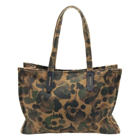  COACH コーチ レキシー トート 42 カモフラ柄 迷彩 恐竜プリント トートバッグ 肩掛けバッグ 26895 ブラウン