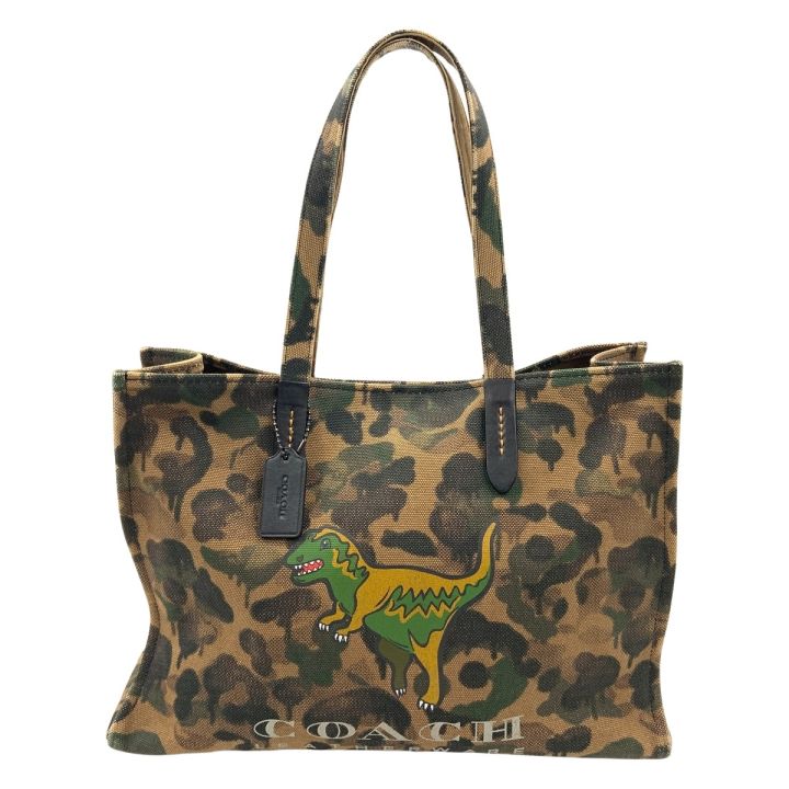 COACH メンズ　レザートートバッグ　レキシー COACH トートバッグ トート・カモ プリント アンド レキシー