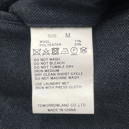  TOMORROW LAND トゥモローランド メンズ  ウールポリエステル タックパンツ ウール sizeM 63-04-15-04706 ネイビー