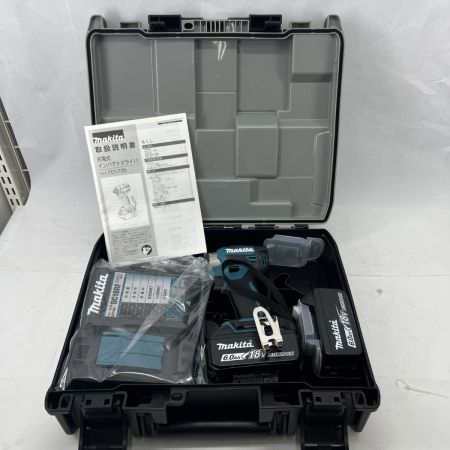  MAKITA マキタ 充電器・充電池2個・ケース付 コードレス式 18v 6.0Ah TD173DRGX ブルー 未使用品
