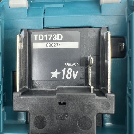  MAKITA マキタ 充電器・充電池2個・ケース付 コードレス式 18v 6.0Ah TD173DRGX ブルー 未使用品