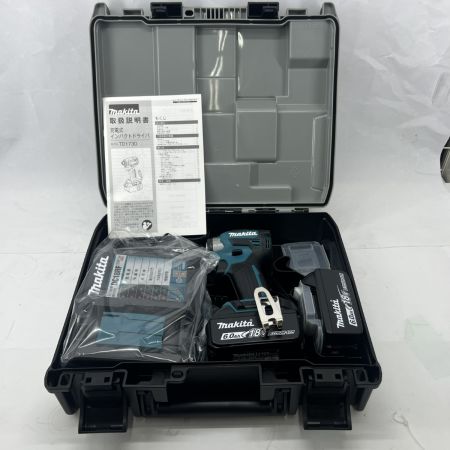  MAKITA マキタ 充電器・充電池2個・ケース付 コードレス式 18v 6.0Ah TD173DRGX ブルー 未使用品