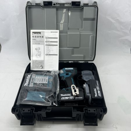  MAKITA マキタ 充電器・充電池2個・ケース付 コードレス式 18v 6.0Ah TD173DRGX ブルー 未使用品