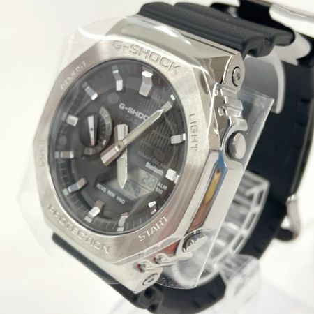  CASIO カシオ 2100シリーズ タフソーラー Bluetooth スマートフォンリンク ラバー 腕時計 GBM-2100 シルバー x ブラック