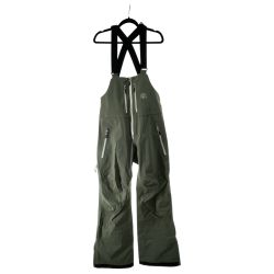 〇〇 unfudge アンファッジ メンズ スノーボードウェア SMOKE BIB PANTS オーバーオール サイズL カーキ Aランク