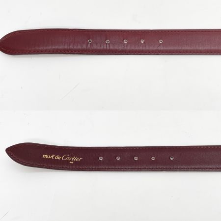  Cartier カルティエ マスト ドゥ カルティエ ベルト ワインレッド