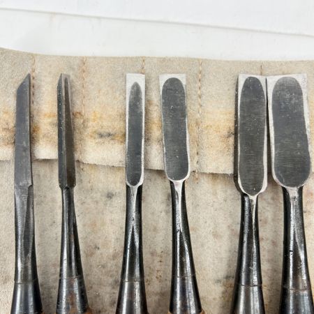  助次 ノミ のみ 鑿 革ケース付き 大工道具 建具 木工  10本ｾｯﾄ