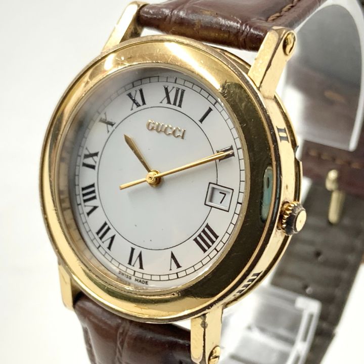 GUCCI グッチ 7200M デイト クォーツ メンズ 腕時計 稼働品 GUCCI グッチ クォーツ 腕時計 7200M ゴールド 現状渡し - 中古腕時計
