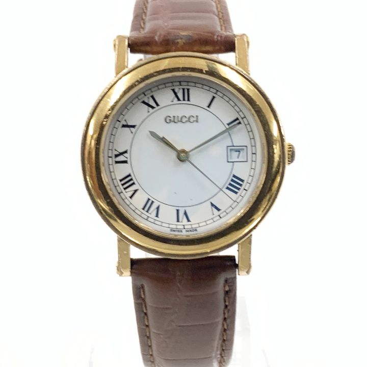 GUCCI グッチ 7200M デイト クォーツ メンズ 腕時計 稼働品 GUCCI グッチ クォーツ 腕時計 7200M ゴールド 現状渡し - 中古腕時計