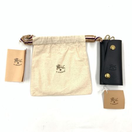  IL BISONTE イルビゾンテ キーリング キーケース 4連 本革 SKH026 ブラック