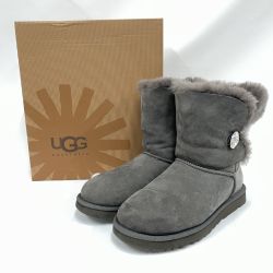 〇〇 UGG アグ レディース ムートンブーツ Bailey Button Bling 24cm 3349 グレー Bランク