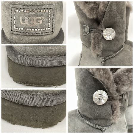  UGG アグ レディース ムートンブーツ Bailey Button Bling 24cm 3349 グレー