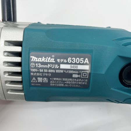  MAKITA マキタ 電気ドリル 鉄工13mm 木工30mm 6305A グリーン