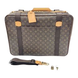 〇〇 LOUIS VUITTON ルイヴィトン モノグラム サテライト53 トランクケース 2WAYバッグ M23356 ブラウン 現状渡し ジャンク品 Dランク