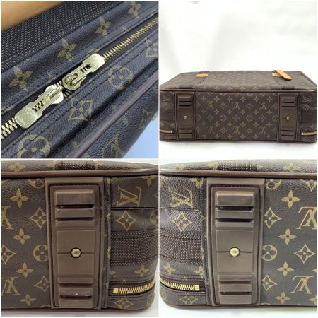  LOUIS VUITTON ルイヴィトン モノグラム サテライト53ケース 2WAYバッグ M23356 ブラウン 現状渡し ジャンク品