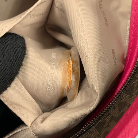  MICHAEL KORS マイケルコース ジェットセット ロゴ トートバッグ 30S7GTTT8B ブラウン x ピンク