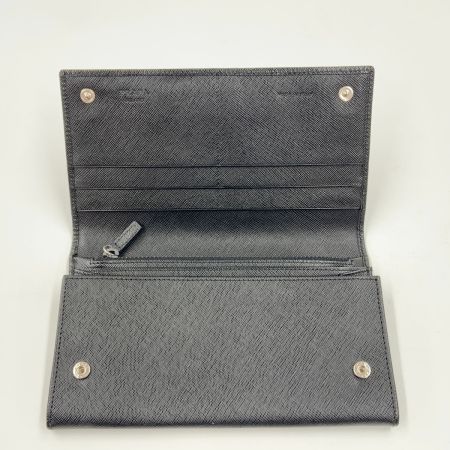  PRADA プラダ サフィアーノ 長財布 ブラック