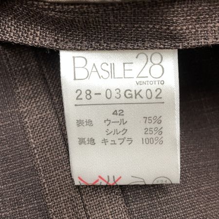  BASILE28 バジーレベントット レディース ジャケット サイズ42 ブラウン