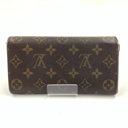 LOUIS VUITTON ルイヴィトン モノグラム ポシェット ポルト モネ クレディ 二つ折り長財布 M61725 ブラウン 現状渡し ジャンク品