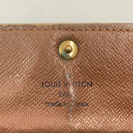  LOUIS VUITTON ルイヴィトン モノグラム ポシェット ポルト モネ クレディ 二つ折り長財布 M61725 ブラウン 現状渡し ジャンク品