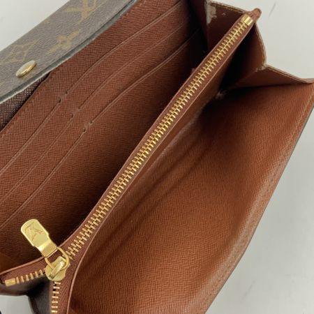  LOUIS VUITTON ルイヴィトン モノグラム ポシェット ポルト モネ クレディ 二つ折り長財布 M61725 ブラウン 現状渡し ジャンク品