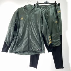 〇〇 adidas アディダス 5T パデットプラクティスジャケット&パンツ サイズXO ED3812 ED3810 カーキ Bランク