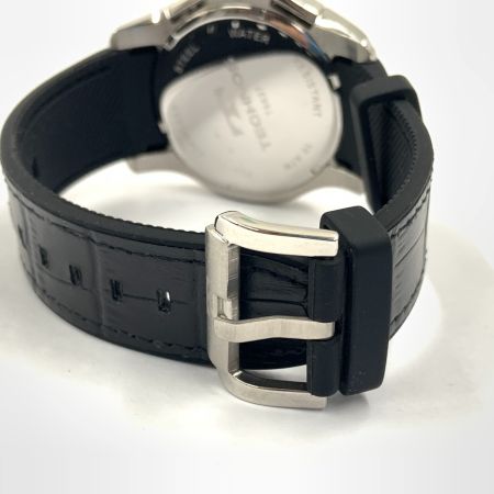  TECHNOS テクノ クロノグラフ メンズ クォーツ 腕時計 T8637SB シルバー x ブラック