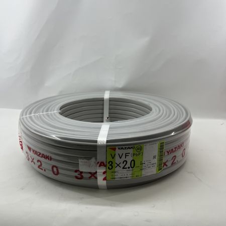  YAZAKI YAZAKI 電材 VVFケーブル 3芯 3× 2.0 PbF 100m 未開封品