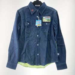 〇〇 ANGEL BLUE エンジェルブルー キッズ  シャツ デニム サイズ160cm ブルー Sランク