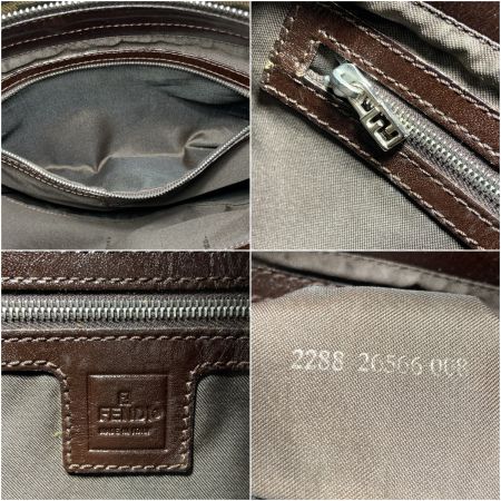  FENDI フェンディ ズッカ マンマバケット セミショルダーバッグ  2288-26566-008 ブラウン