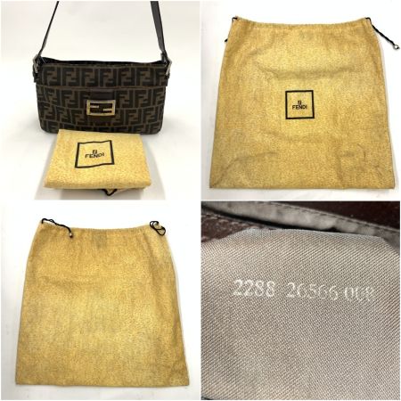  FENDI フェンディ ズッカ マンマバケット セミショルダーバッグ  2288-26566-008 ブラウン