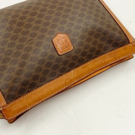  CELINE セリーヌ マカダム柄 トリオンフ クラッチバッグ セカンドバッグ M92 ブラウン