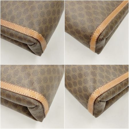  CELINE セリーヌ マカダム柄 トリオンフ クラッチバッグ セカンドバッグ M92 ブラウン