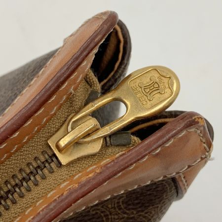  CELINE セリーヌ マカダム柄 トリオンフ クラッチバッグ セカンドバッグ M92 ブラウン