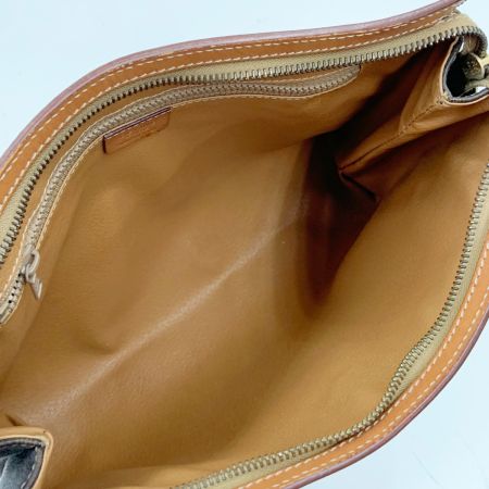  CELINE セリーヌ マカダム柄 トリオンフ クラッチバッグ セカンドバッグ M92 ブラウン