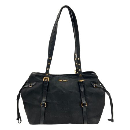  PRADA プラダ ショルダー トート ナイロン レザー ショルダーバッグ 180 ブラック 現状渡し ジャンク品
