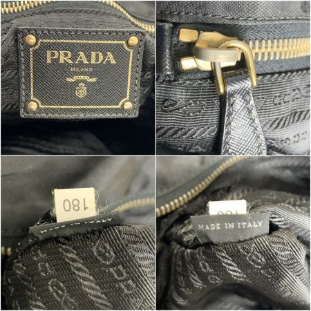  PRADA プラダ ショルダー トート ナイロン レザー ショルダーバッグ 180 ブラック 現状渡し ジャンク品
