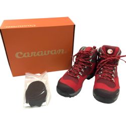 〇〇 CARAVAN キャラバン トレッキングシューズ シューズ 登山靴 24.5cm  C1-02S レッド Bランク