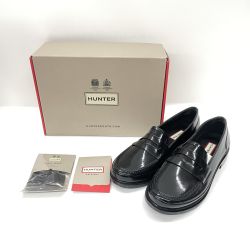 〇〇 HUNTER ハンター レディース ローファーORIGINAL PENNY LOAFER サイズUS8 WFF1006RGL ブラック Bランク