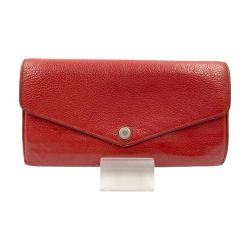 〇〇 LOUIS VUITTON ルイヴィトン モノグラム アンプラント ポルトフォイユ サラ 二つ折り長財布  M62213 レッド Cランク